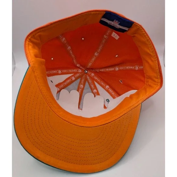 Deadstock Vtg Miami Dolphins Reebok Hat Men 7 1/2 NFL On Field Football 2002 NWT